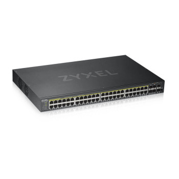 Zyxel GS1920-48HPV2 łącza sieciowe Zarządzany Gigabit Ethernet (10 100 1000) Obsługa PoE Czarny