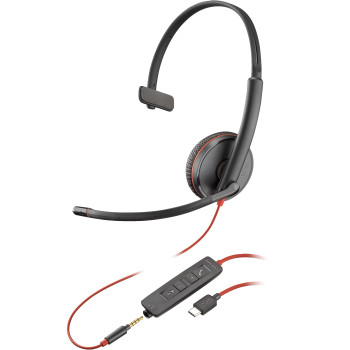 POLY Jednouszny zestaw słuchawkowy Blackwire C3215 + futerał (opakowanie zbiorcze)