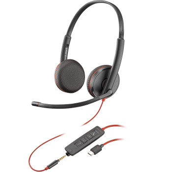 POLY Stereofoniczny zestaw słuchawkowy USB-C Blackwire C3225 (opakowanie zbiorcze)