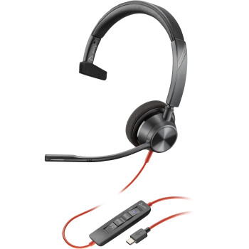 POLY Zestaw słuchawkowy Blackwire 3310 z certyfikatem Microsoft Teams +USB-C A Adapter TAA