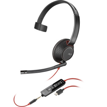 POLY Zestaw słuchawkowy USB-C Blackwire C5210 + przewód wewnętrzny (opakowanie zbiorcze)