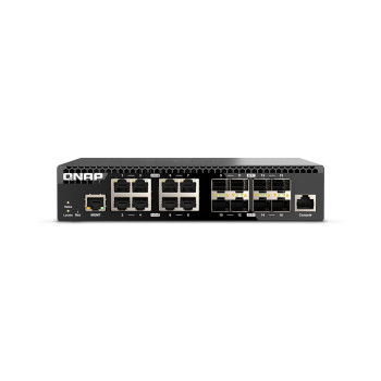 QNAP QSW-M3216R-8S8T łącza sieciowe Zarządzany L2 L3 10G Ethernet (100 1000 10000) 1U Czarny