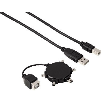 Hama Mini USB Adapter Kit kabel USB Mini-USB B Czarny