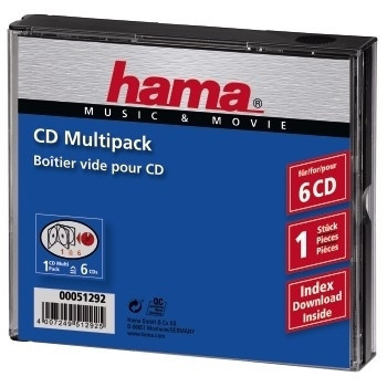 Hama CD-Multipack 6 6 dysków Przezroczysty