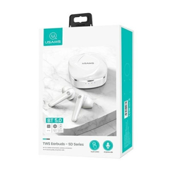 Słuchawki Bluetooth TWS 5.0 SD Series białe BHUSD01
