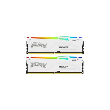 KINGSTON DIMM DDR5 64GB (Kit of 2) 6000MT/s CL30 Non-ECC FURY Beast RGB XMP, Bílá