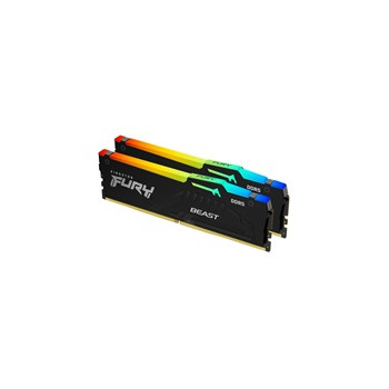 KINGSTON DIMM DDR5 32GB (Kit of 2) 6800MT/s CL34 Non-ECC FURY Beast RGB EXPO, Černá