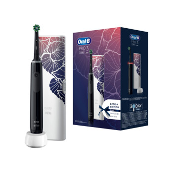 Oral-B Pro 3 3500 Black with travel case Floral Design Edition