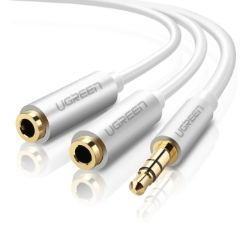 Ugreen 10780 kabel audio 0,2 m 3.5mm 2 x 3.5mm Biały
