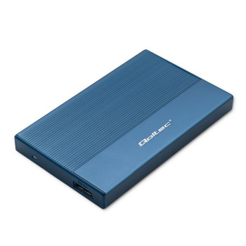 Obudowa/kieszeń Qoltec na dysk SSD HDD 2.5" SATA USB 3.0 Super speed 5Gb/s 2TB Niebieski