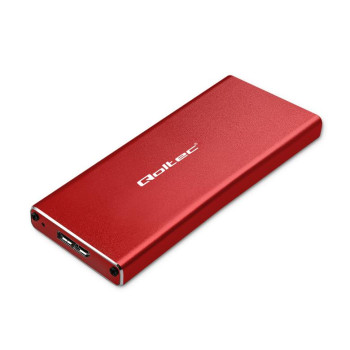 Obudowa/kieszeń Qoltec na dysk M.2 SSD SATA NGFF USB 3.0 Super speed 5Gb/s 2TB Czerwony