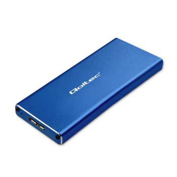Obudowa/kieszeń Qoltec na dysk M.2 SSD SATA NGFF USB 3.0 Super speed 5Gb/s 2TB Niebieski