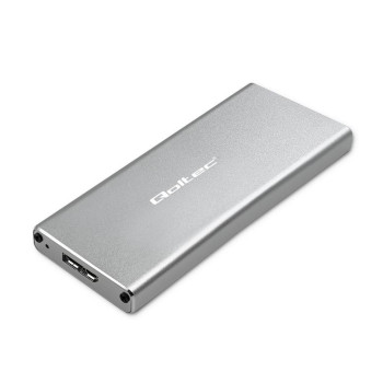 Obudowa/kieszeń Qoltec na dysk M.2 SSD SATA NGFF USB 3.0 Super speed 5Gb/s 2TB Srebrny