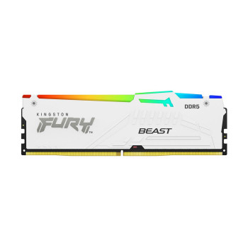 Pamięć DDR5 Kingston Fury Beast RGB 16GB (1x16GB) 5200MHz CL36 1,25V White