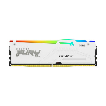 Pamięć DDR5 Kingston Fury Beast RGB 32GB (1x32GB) 5200MHz CL40 1,25V White