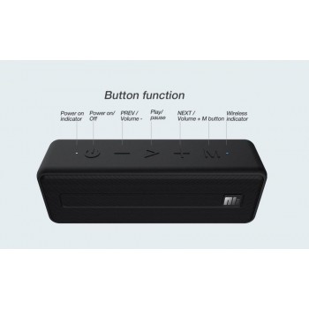 Portable Speaker NILLKIN Black Portable/Wireless Bluetooth 6902048175075