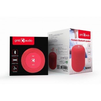 Portable Speaker GEMBIRD Portable/Wireless 1xMicroSD Card Slot Bluetooth Red SPK-BT-15-R