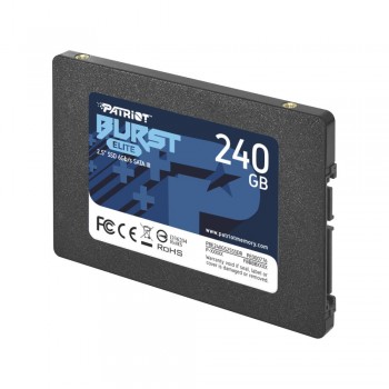 SSD PATRIOT Burst Elite 240GB SATA 3.0 3D NAND Write speed 320 MBytes/sec Read speed 450 MBytes/sec 2,5" TBW 100 TB PBE240GS25SS