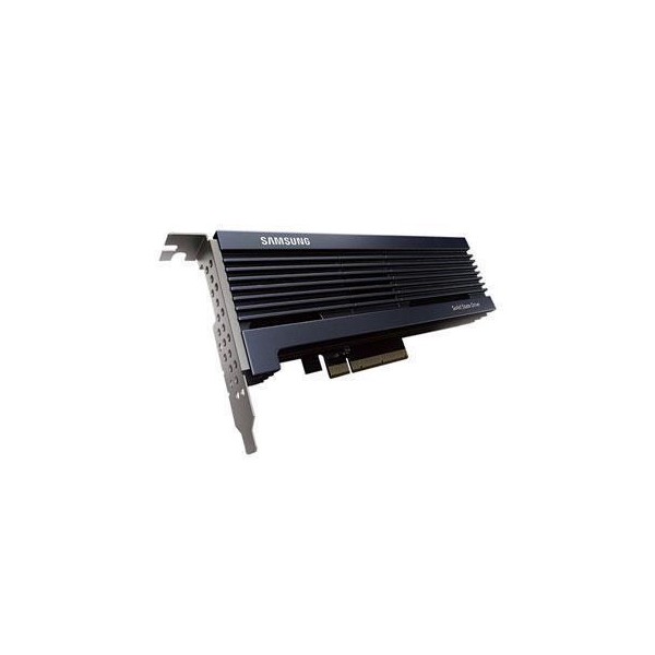 SSD SAMSUNG 6.4TB PCIE NVMe Write speed 3800 MBytes/sec Read speed 8000 MBytes/sec Form Factor Half-Height, Half-Length MTBF 200 SSD SAMSUNG 6.4TB PCIE NVMe Write speed 3800 MBytes/sec Read speed 8000 MBytes/sec Form Factor Half-Height, Half-Length MTBF 200