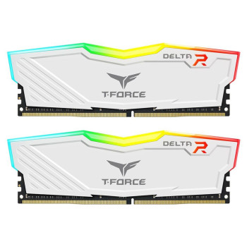 Pamięć DDR4 Team Group T-FORCE Delta RGB 16GB (2x8GB) 3600MHz CL18 1,35V Biała