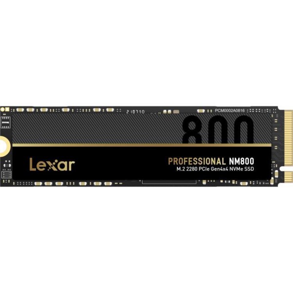 SSD LEXAR 512GB M.2 PCIE NVMe Write speed 5800 MBytes/sec Read speed 7400 MBytes/sec LNM800X512G-RNNNG SSD LEXAR 512GB M.2 PCIE NVMe Write speed 5800 MBytes/sec Read speed 7400 MBytes/sec LNM800X512G-RNNNG