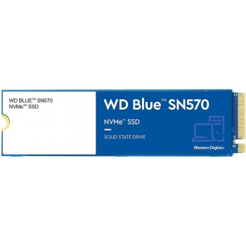 SSD WESTERN DIGITAL BLUE SN570 1TB M.2 PCIE NVMe TLC Write speed 3000 MBytes/sec Read speed 3500 MBytes/sec WDS100T3B0C