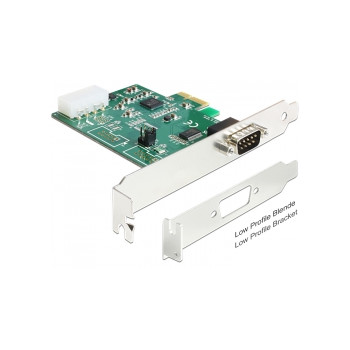 PCI Expr Card Delock 1x D-Sub9 ext LowProfile