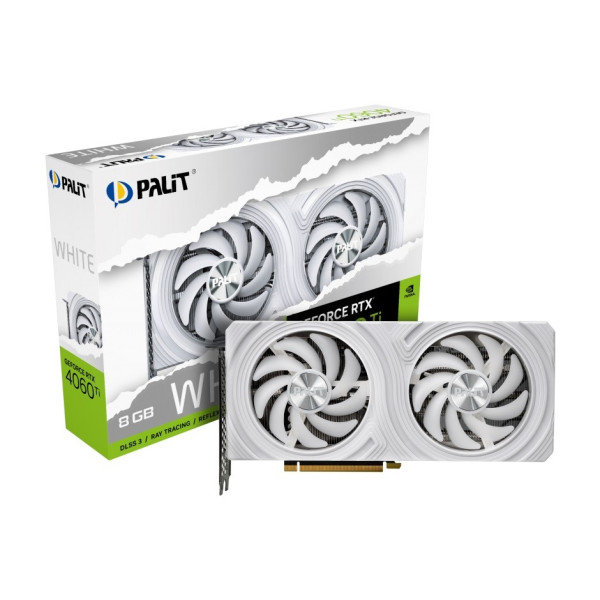 Karta graficzna GeForce RTX 4060 Ti 8GB GDDR6 128bit 3DP biała Karta graficzna GeForce RTX 4060 Ti 8GB GDDR6 128bit 3DP biała