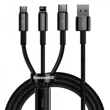 CABLE USB TO 3IN1 1.5M/BLACK CAMLTWJ-01 BASEUS