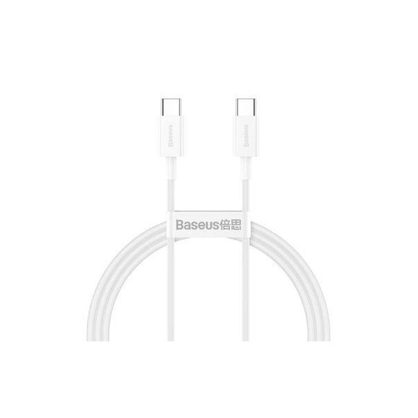 CABLE USB-C TO USB-C 2M/WHITE CATYS-C02 BASEUS CABLE USB-C TO USB-C 2M/WHITE CATYS-C02 BASEUS
