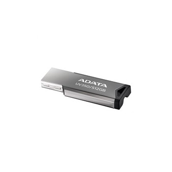 ADATA Flash Disk 512GB UV350, USB 3.2 Dash Drive, tmavě stříbrná textura kov