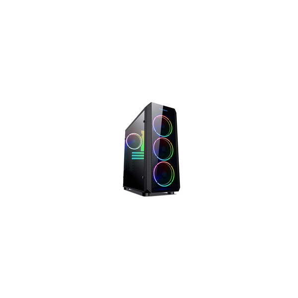 VeinX case Mars MAR01A Mid Tower, bez zdroje, 3xUSB, průhledná bočnice, 4xARGB Fan 120mm, černá VeinX case Mars MAR01A Mid Tower, bez zdroje, 3xUSB, průhledná bočnice, 4xARGB Fan 120mm, černá