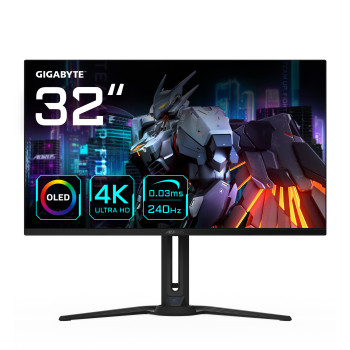 Gigabyte FO32U2 monitor komputerowy 80 cm (31.5") 3840 x 2160 px 4K Ultra HD OLED Czarny