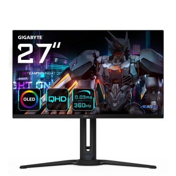 Gigabyte FO27Q3 monitor komputerowy 68,6 cm (27") 2560 x 1440 px Quad HD OLED Czarny