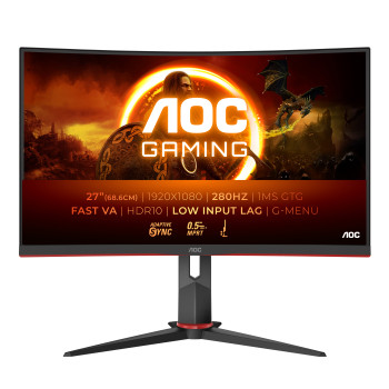 AOC G2 C27G2Z3 BK monitor komputerowy 68,6 cm (27") 1920 x 1080 px Full HD LED Czarny, Czerwony