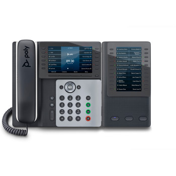 POLY Telefon IP Edge E550 z obsługą funkcji PoE