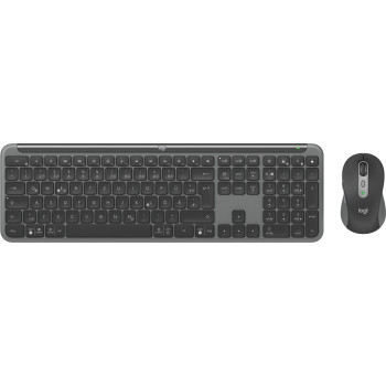 Logitech MK950 Signature for Business klawiatura Dołączona myszka Biuro RF Wireless + Bluetooth QWERTZ Niemiecki Grafitowy