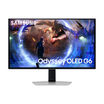Samsung Odyssey G60SD monitor komputerowy 68,6 cm (27") 2560 x 1440 px Quad HD OLED Srebrny