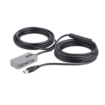 StarTech.com U01043-USB-EXTENDER huby i koncentratory USB 3.2 Gen 1 (3.1 Gen 1) Type-A 5000 Mbit s Czarny, Srebrny