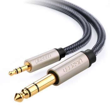 Ugreen 10625 kabel audio 1 m 2 x 6.35mm 3.5mm Czarny