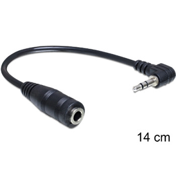 DELOCK Klinkekabel 3,5mm - 2,5mm 90 BuSt 0.14m