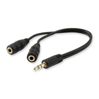 Equip 147941 rozgałęźnik audio Czarny