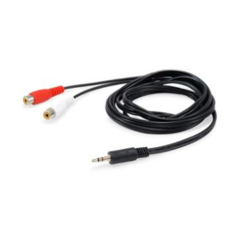 Equip 147093 kabel audio 250 m 2 x RCA 3.5mm Czarny