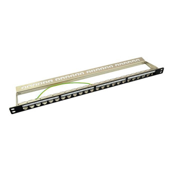 LogiLink Keystone Panel 0.5U24 PortsGes black