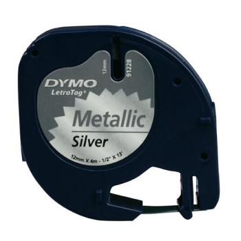 DYMO LetraTAG Tape / 12mm x 4m Metallic Silver