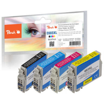 Peach PI200-848 nabój z tuszem 4 szt. Zamiennik Czarny, Cyjan, Purpurowy, Żółty