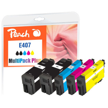Peach PI200-938 nabój z tuszem 5 szt. Zamiennik Czarny, Cyjan, Purpurowy, Żółty