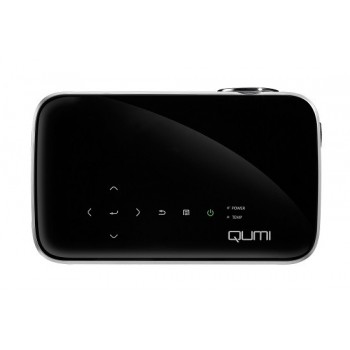 Projektor Qumi Q8 (czarny, LED, FullHD, 1000 Ansi, 30000:1, HDMI/ MHL, 0.621 kg)