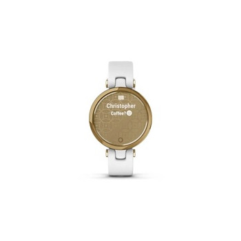Garmin hodinky Lily® – Classic Edition, Luneta v barvě Light Gold, tělo White, řemínek z italské kůže, EU