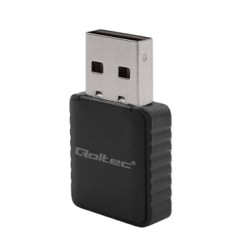 Karta sieciowa Qoltec Bezprzewodowy Ultra szybki DUAL mini WiFi adapter 2 x 2dBi Standard AC 1300Mbps